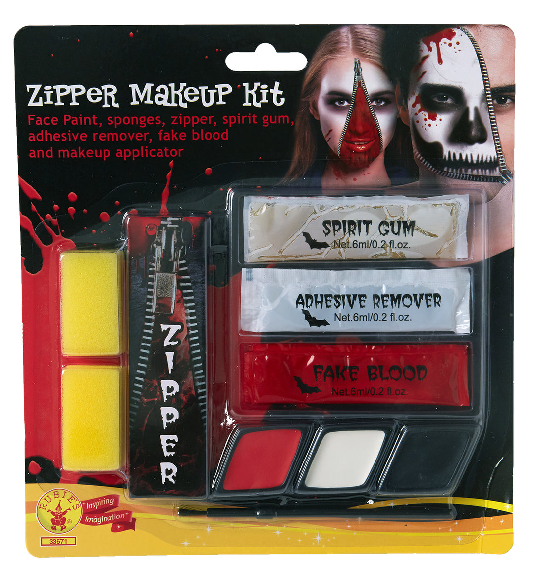 Zipper Make Up Kit Special Effects Makeup