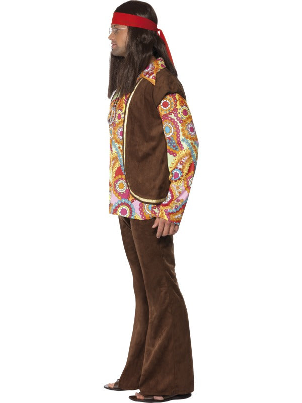 Men's 60s Psychedelic Hippie 70s Groovy Peace Fancy Dress Costume