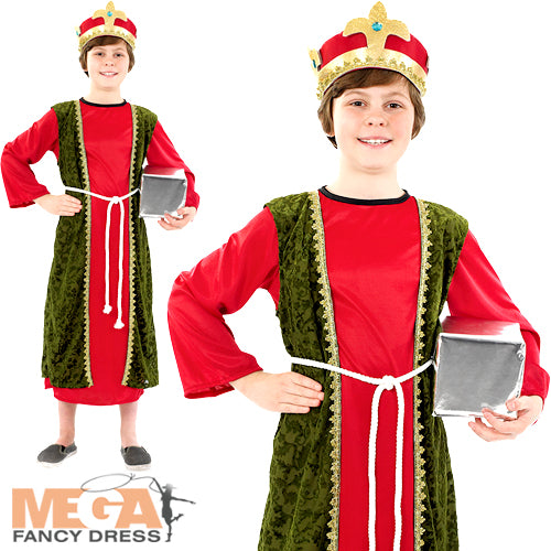 Boys Red Wise Man King Nativity Christmas Costume