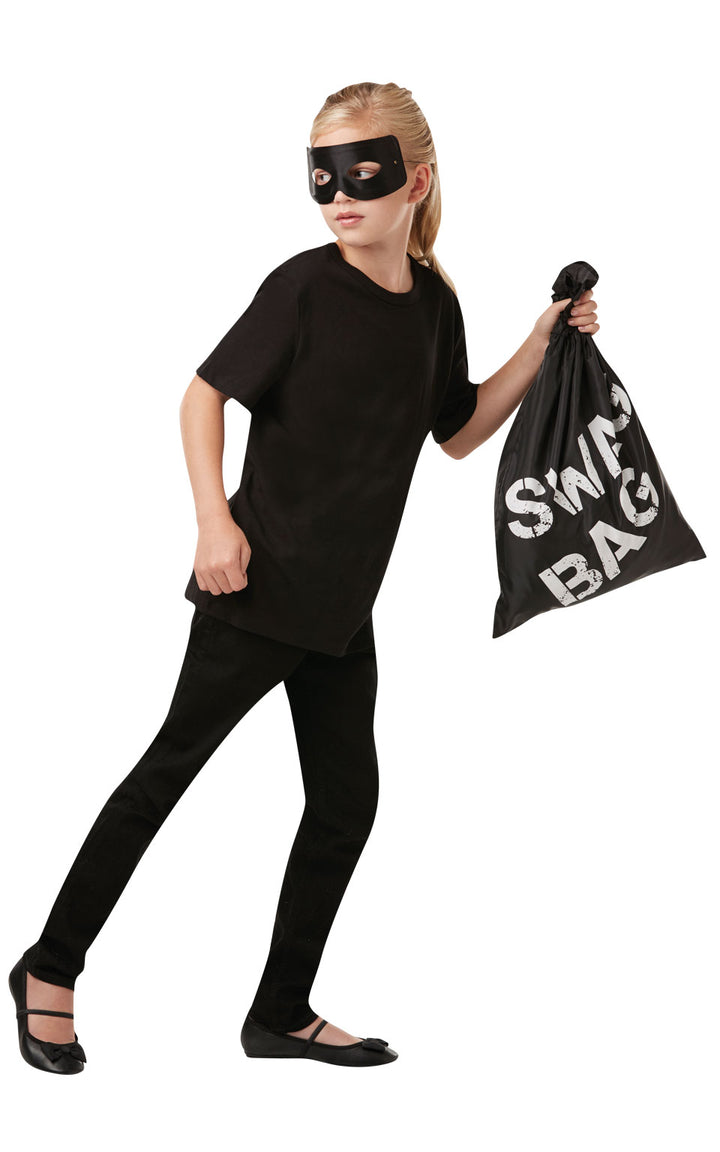 Children's Swag Bag Fancy Dress Robbers Thief Convict World Book Day Costume