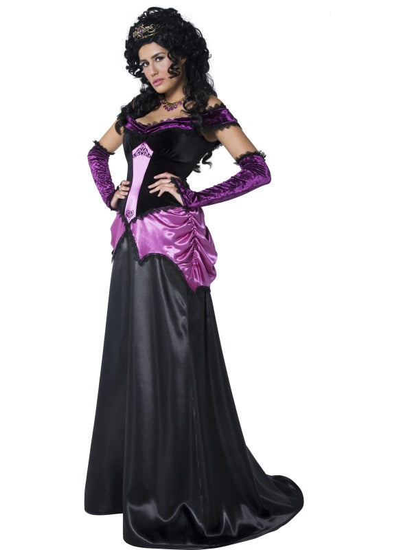 Ladies Halloween Deluxe Countess Vampire Vampiress Fancy Dress Costume