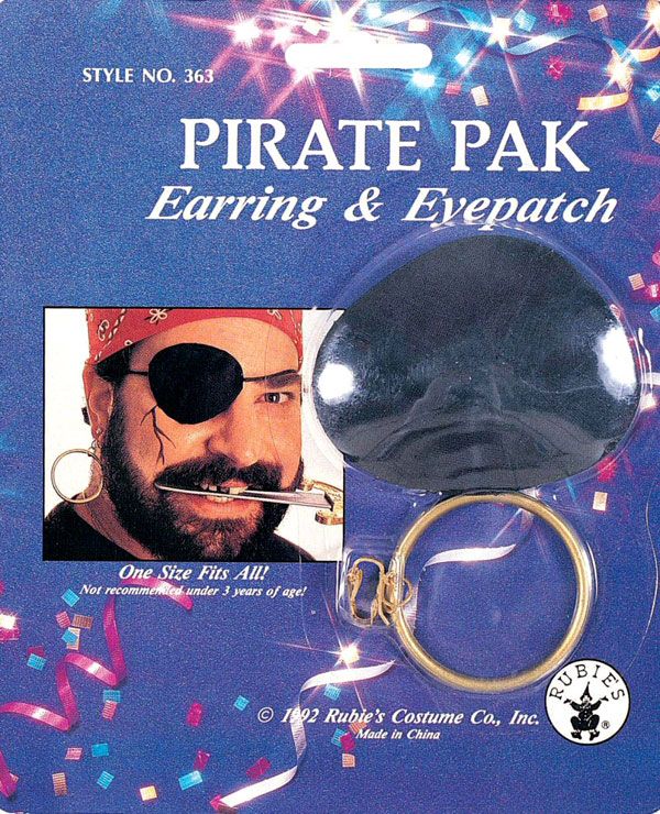 Pirate Earring and Eye Patch Pack