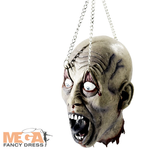 Halloween Zombie Hanging Dismembered Head Costume Party Accessory