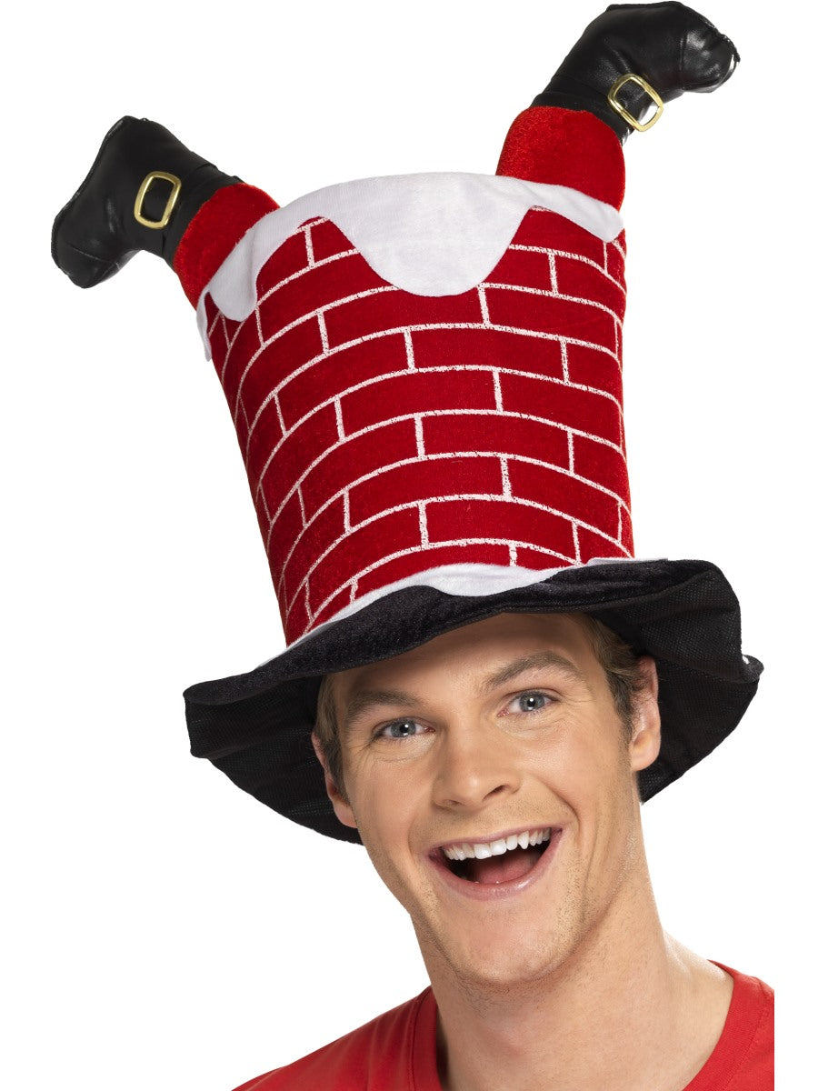 Santa Stuck in Chimney Hat