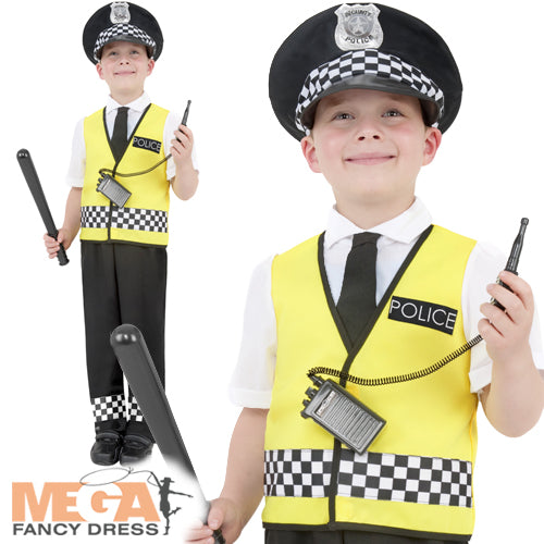 Boys Police Man Policeman Cop Uniform Costume