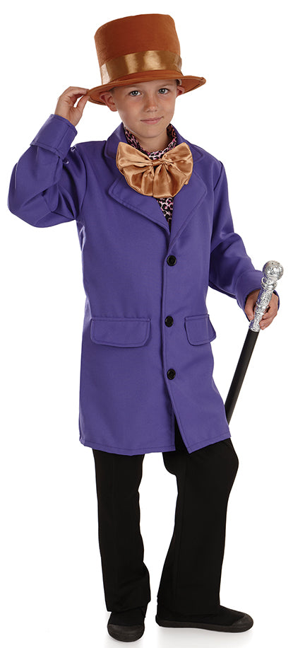 Boys Willy Wonka Factory Owner Fancy Dress Costume