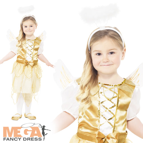 Girls Angel Fairy Christmas Nativity Play Festive Costume