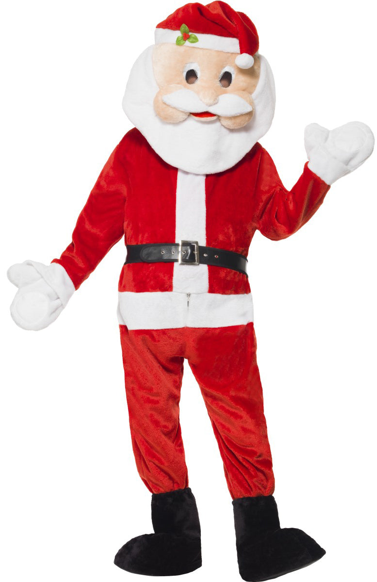 Santa Mascot Mens Costume Holiday Fancy Dress
