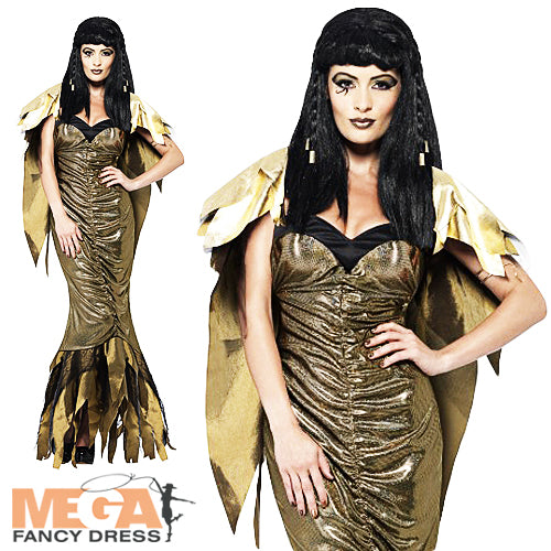 Ladies Dark Cleopatra Evil Egyptian Queen Halloween Costume