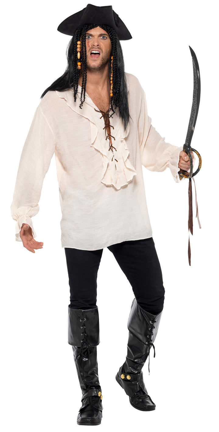 Classic White Pirate Shirt Adult Costume Accessory