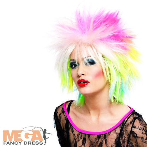 80s Multicoloured Punk Cute Wig
