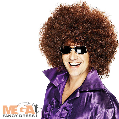 Adults 70s Huge Brown Afro Wig