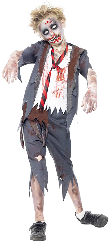 Spooky Zombie School Boy Fancy Dress