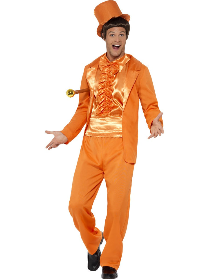 1990s Orange Stupid Tuxedo Men's Costume