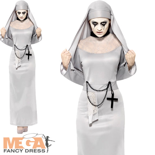 Dark Gothic Nun Ladies Costume