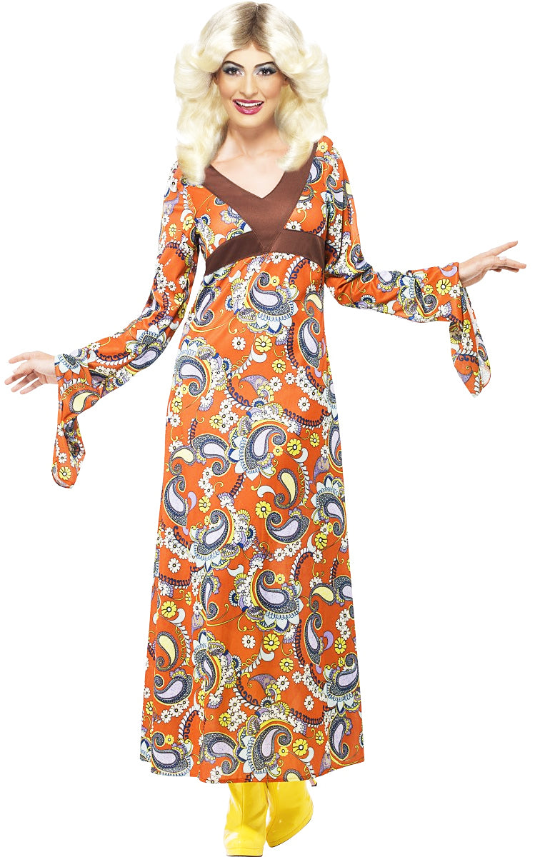 1960s Ladies Woodstock Maxi Dress