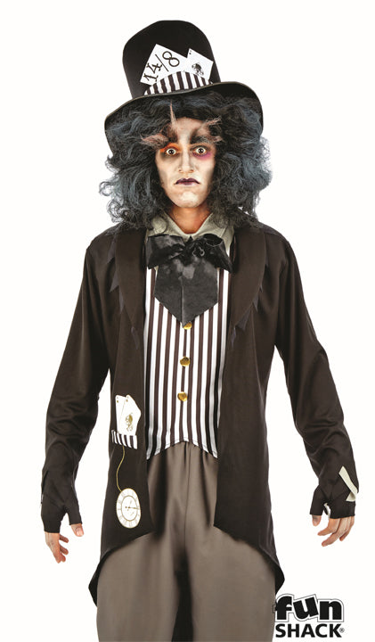 Men's Dark Mad Hatter Gothic Fairy Tale Halloween Costume