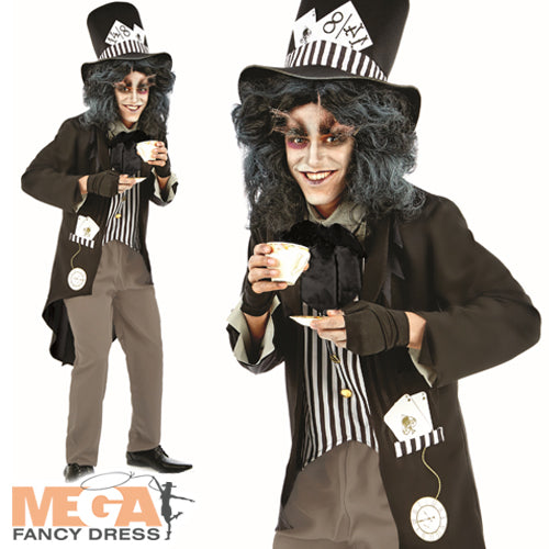 Men's Dark Mad Hatter Gothic Fairy Tale Halloween Costume