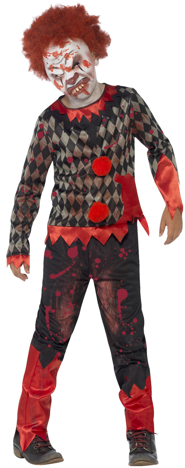 Terrifying Deluxe Zombie Clown Boys Costume