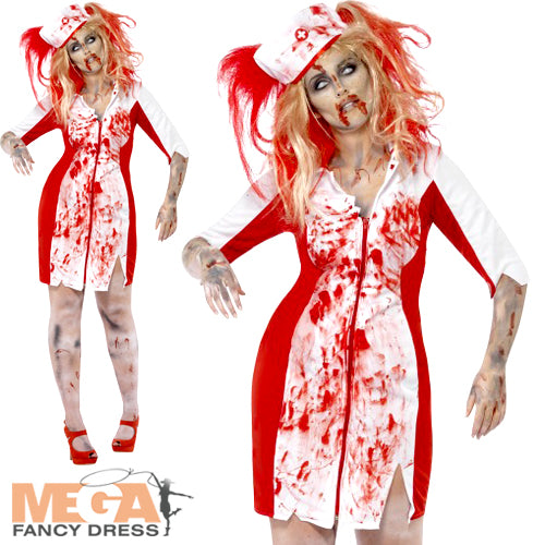 Curves Terrifying Zombie Nurse Ladies Costume