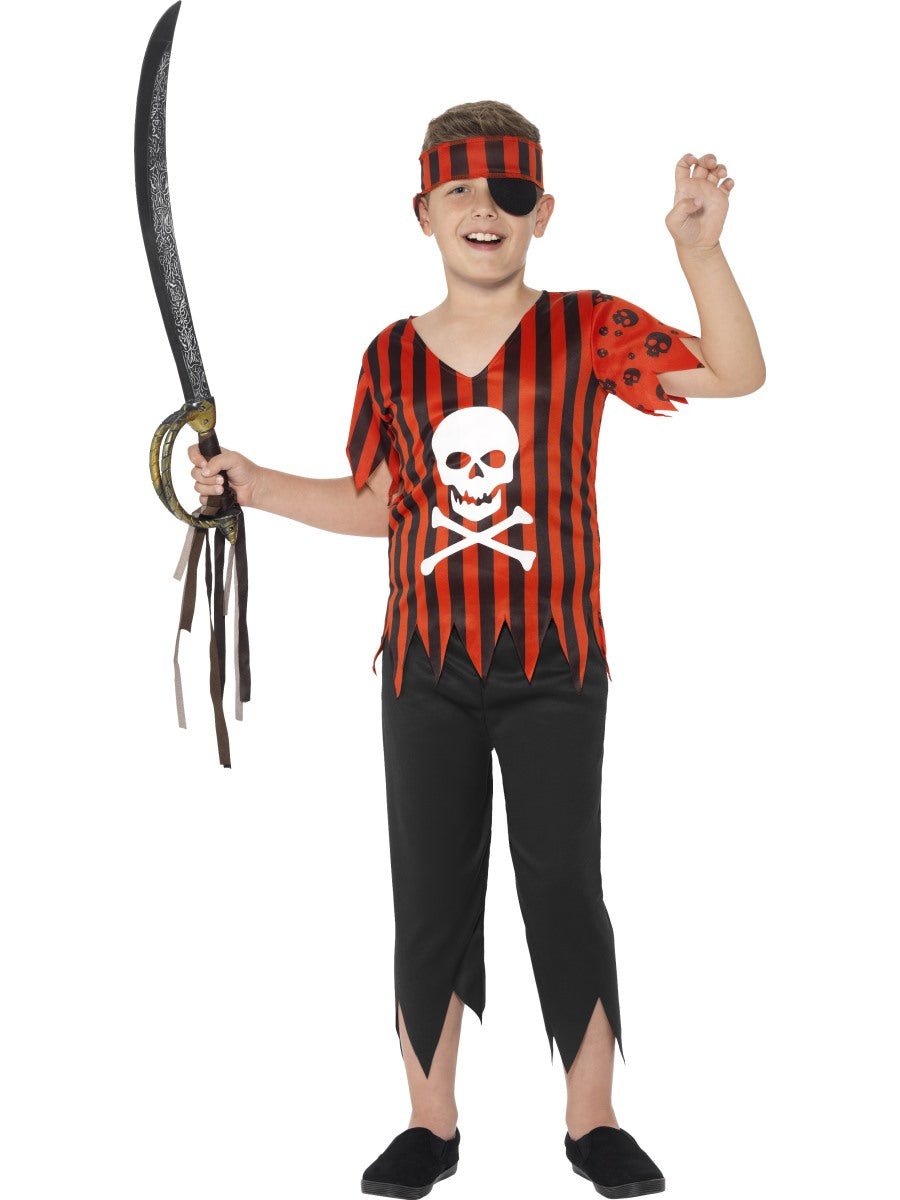 Jolly Roger Swashbuckling Pirate Boys Costume