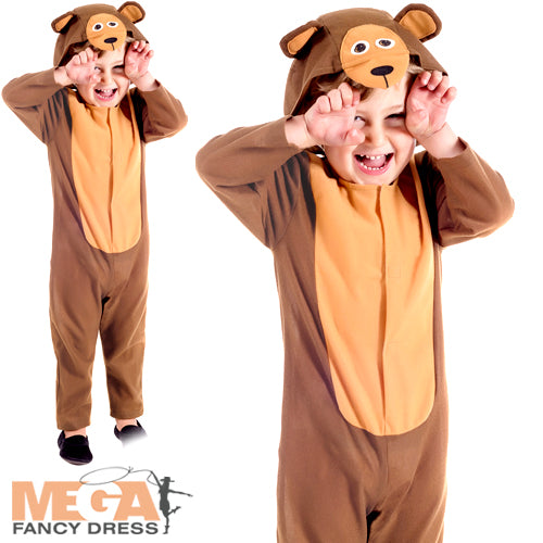 Kids Grizzly Bear Zoo Storybook Animal Costume