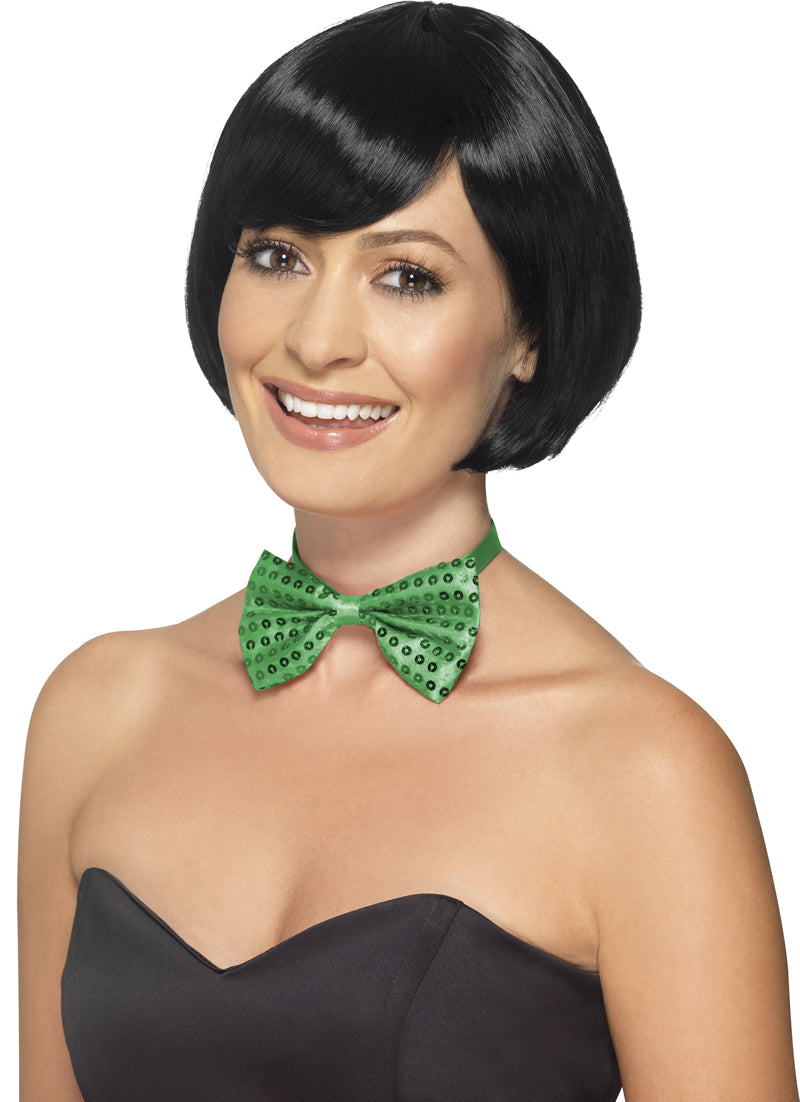 Green Sequin Bow Tie