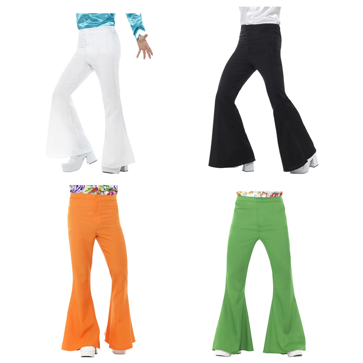 Mens Flare Trousers Fancy Dress Costume Accessory