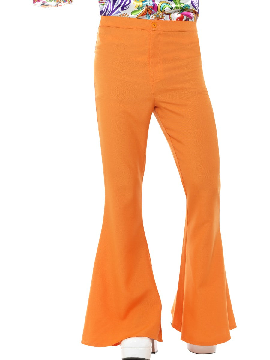 1970s Orange Flared Trousers Men's Style