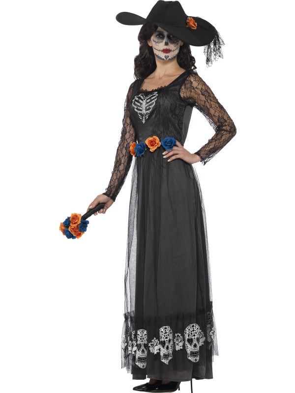 Day of the Dead Themed Skeleton Bride Ladies Costume