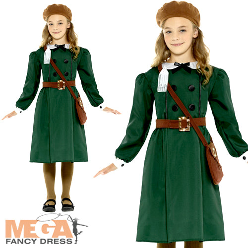 Shop Historical Ww2 Evacuee Girls Costume Mega Fancy Dress Mega Fancy Dress Uk 