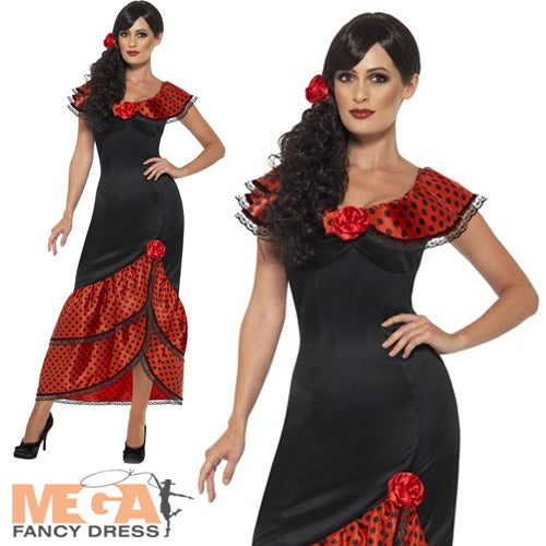 Fiery Flamenco Senorita Dance Costume