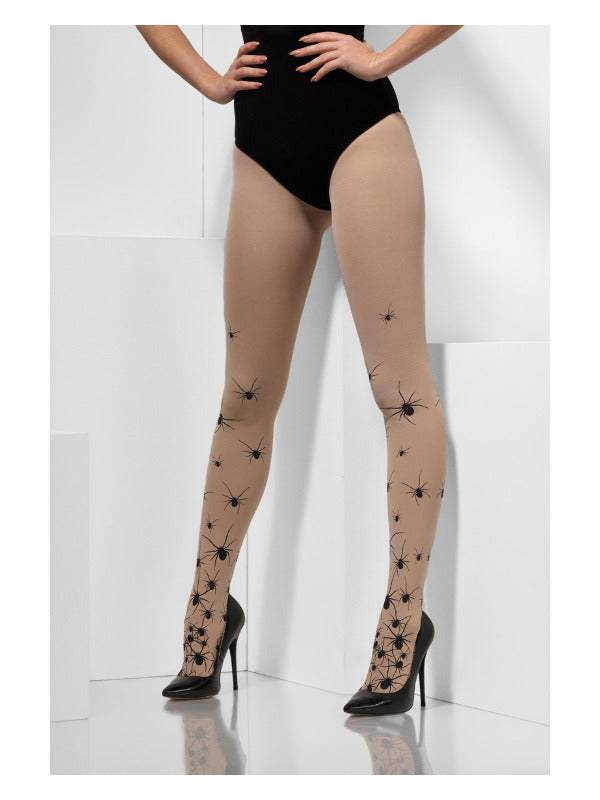 Opaque Tights with Spiders Creepy Fashion Accessory