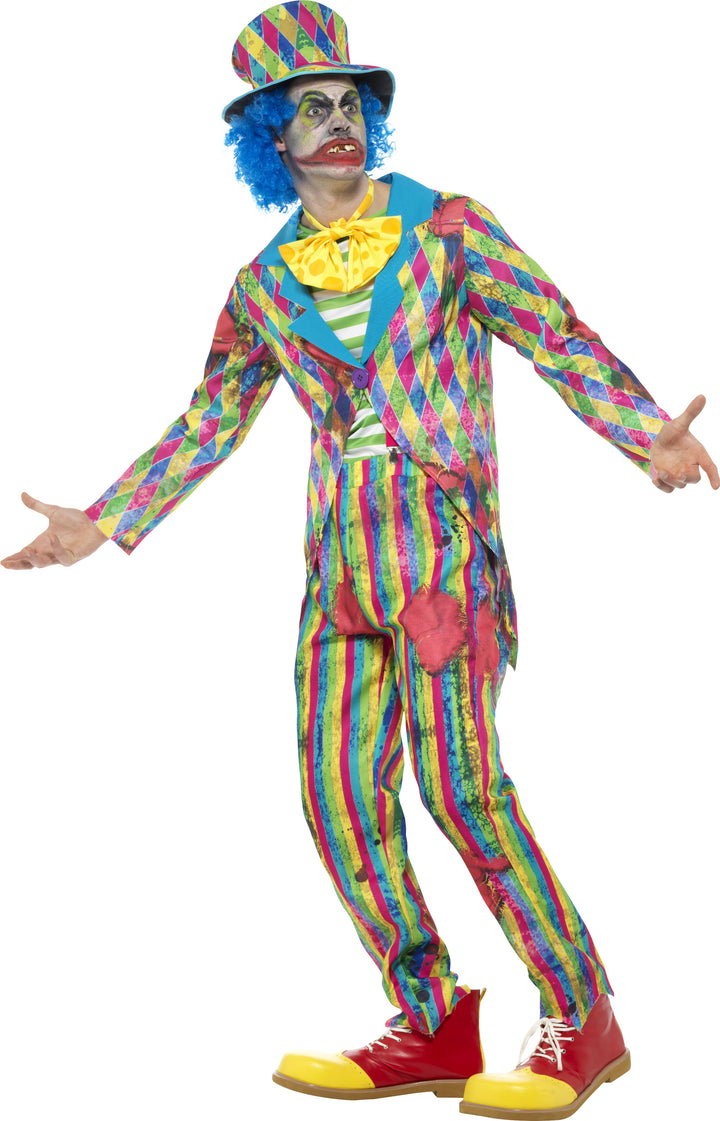 Deluxe Men's Whimsical Patchwork Clown Costume