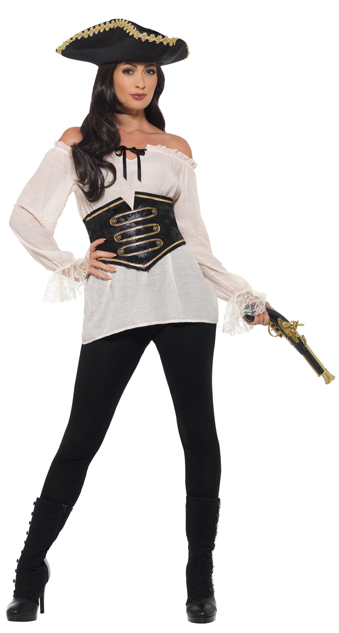 Deluxe White Pirate Shirt for Ladies