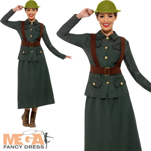WW2 Army Warden Costume for Ladies