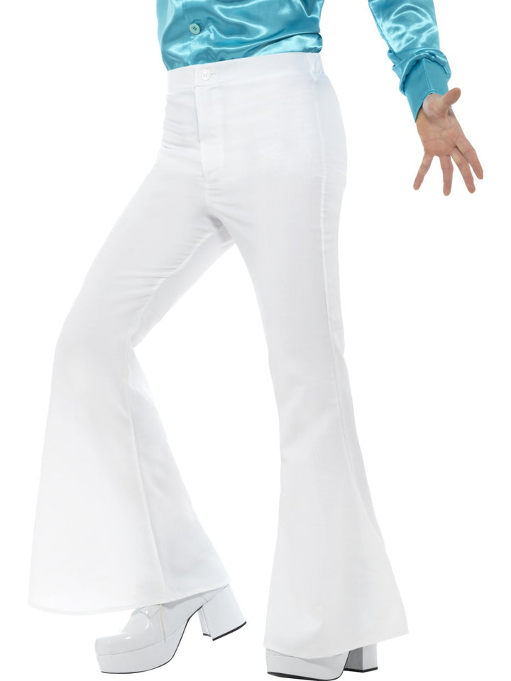 Classic White Flared Trousers for Men
