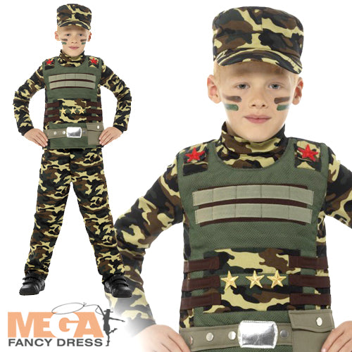 Stealthy Camouflage Military Costume for Boys