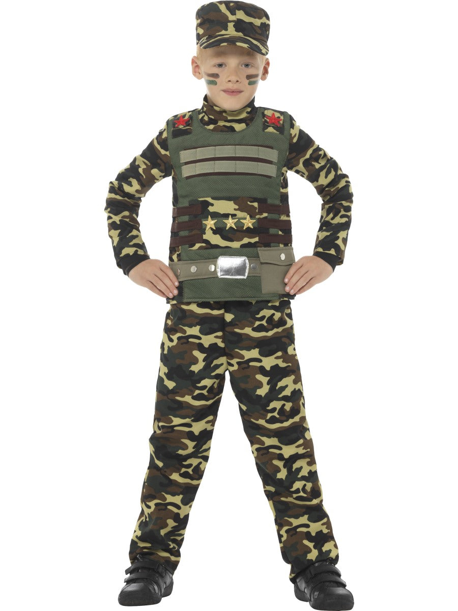 Stealthy Camouflage Military Costume for Boys