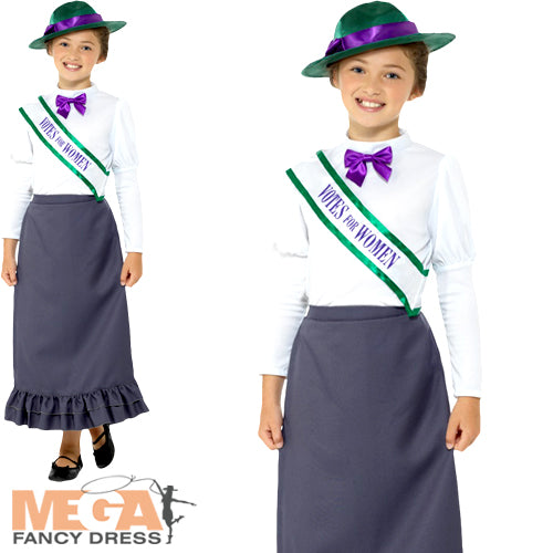 Historical Victorian Suffragette Costume for Girls
