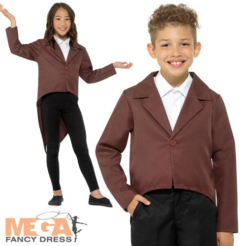 Classic Brown Tailcoat Accessory for Kids