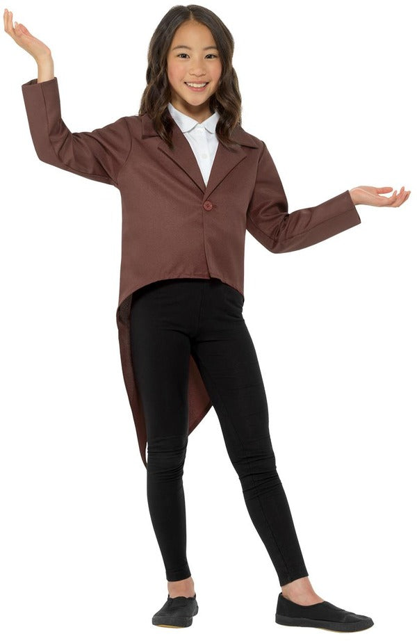 Classic Brown Tailcoat Accessory for Kids