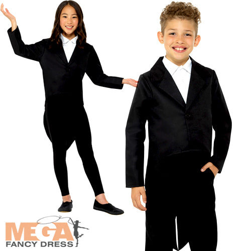 Elegant Black Tailcoat Accessory for Kids