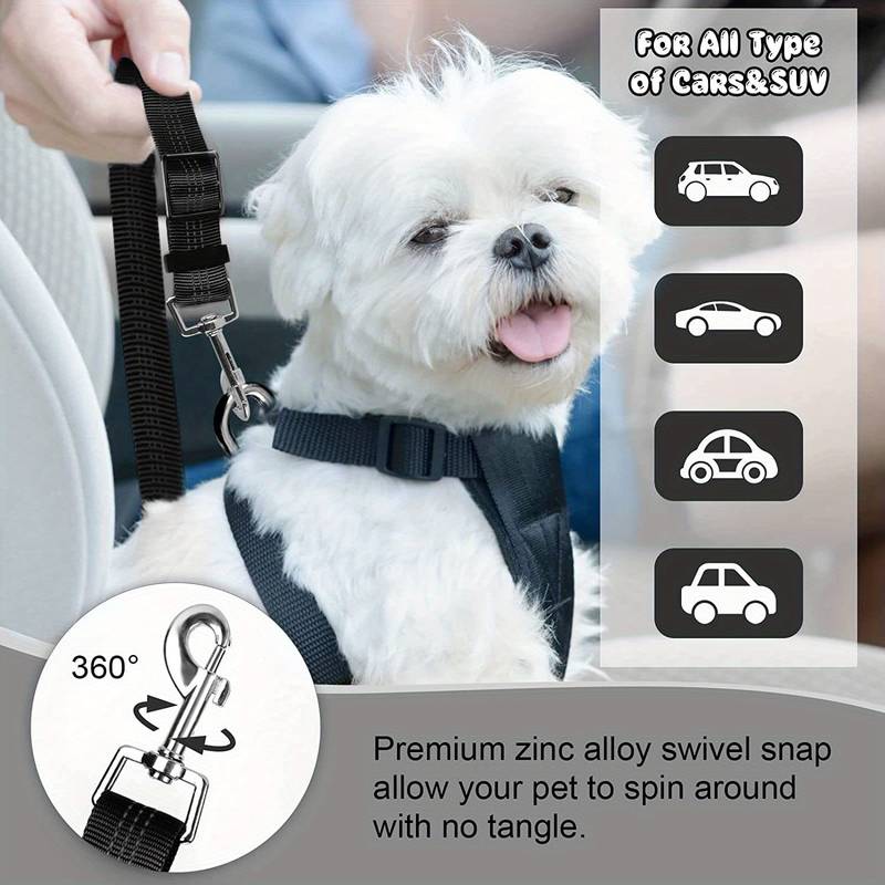 Car Pet Lead + Clip Dog Accessory Travel Harness