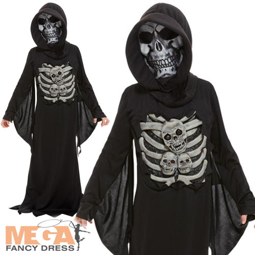 Skeleton Reaper Boys Costume Halloween Outfit