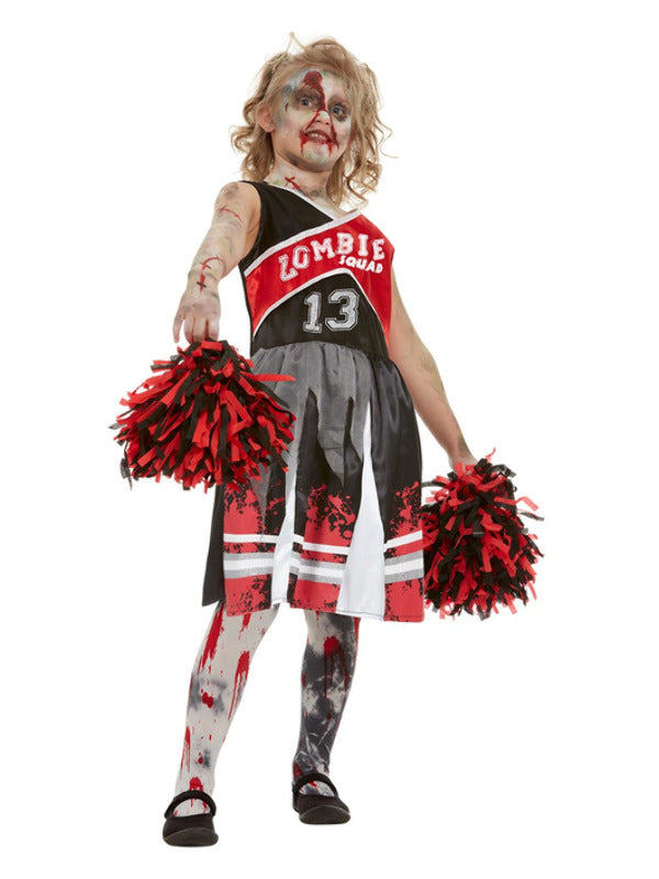 Zombie Cheerleader Girls Fancy Dress Halloween