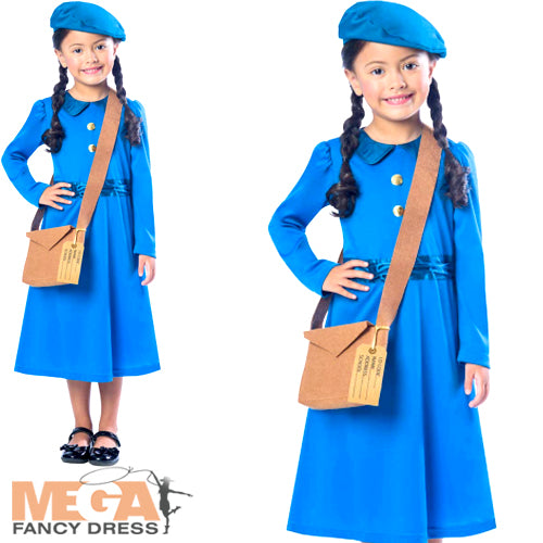 Girls Wartime Fancy Dress History 30s 40s Book Day Costume