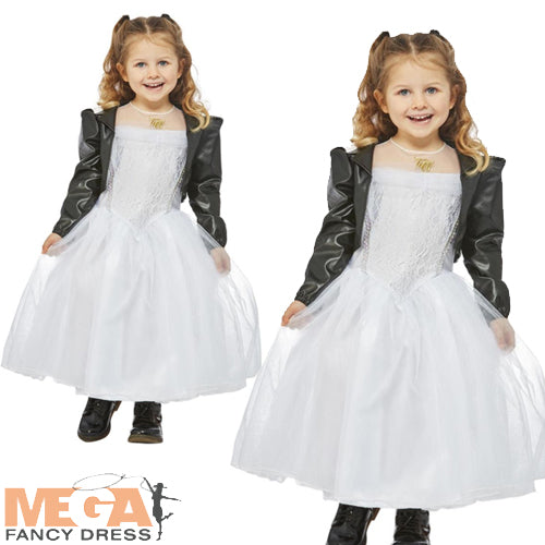Bride Of Chucky Tiffany Kids Costume Horror Outfit