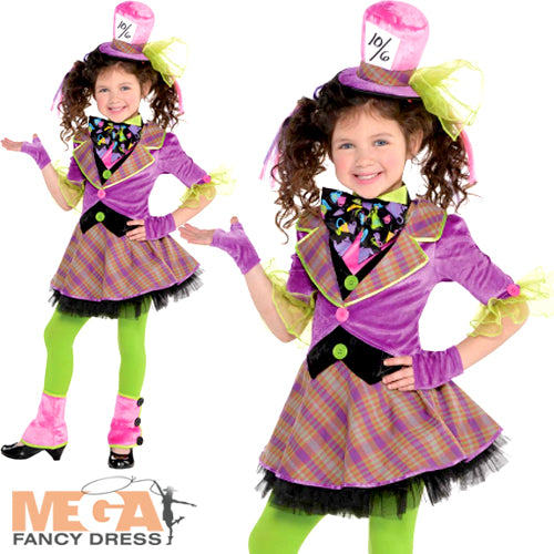 Mad Hatter Girls Alice in Wonderland Fancy Dress