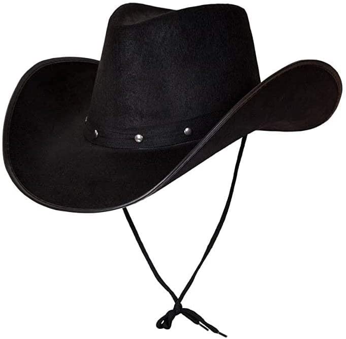 2 Pack Black and Brown Adults Cowboy Hats